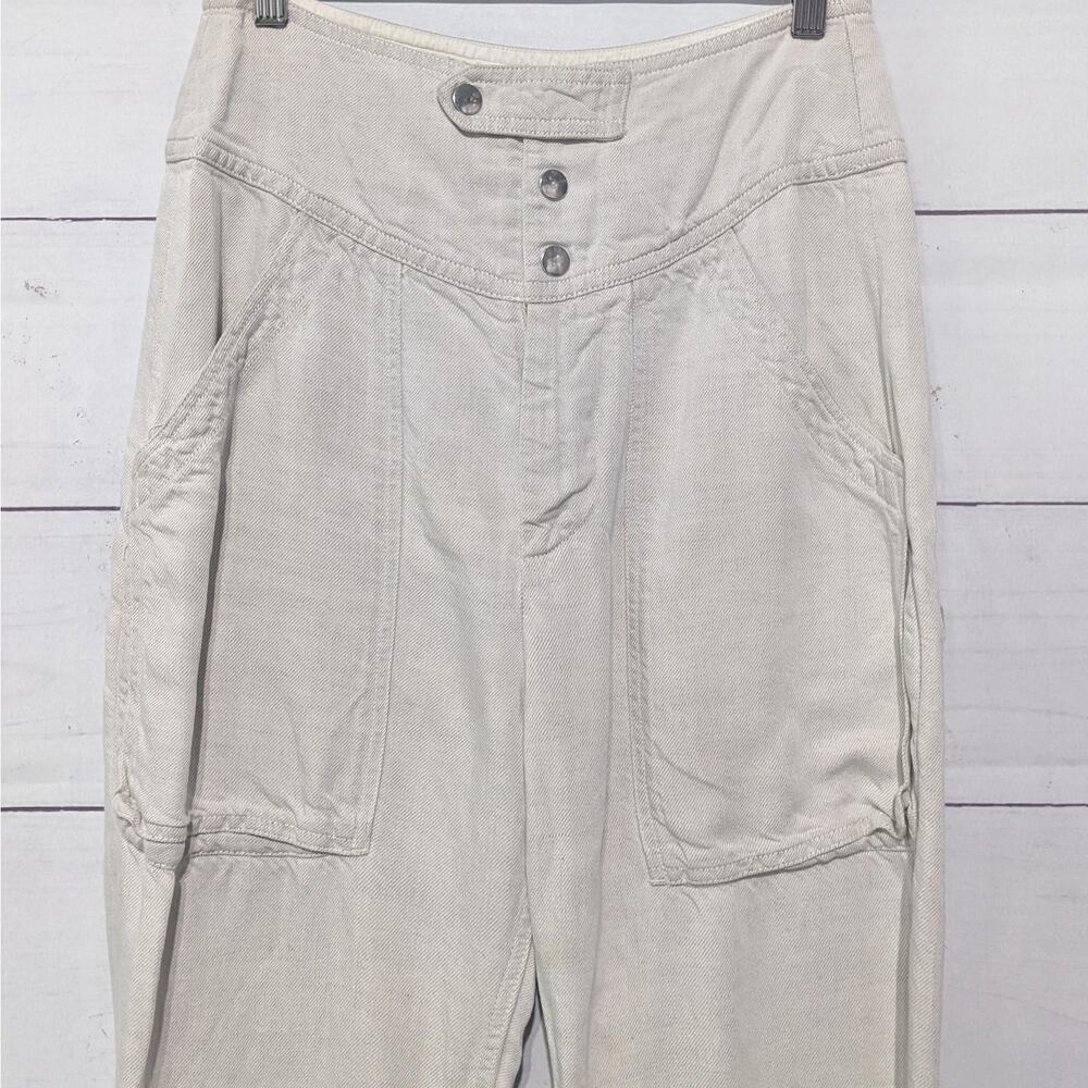 Isabel Marant Etoile Lago Linen Trousers Pants Ecru Cream Women's 36 / US Small - Picture 6 of 15